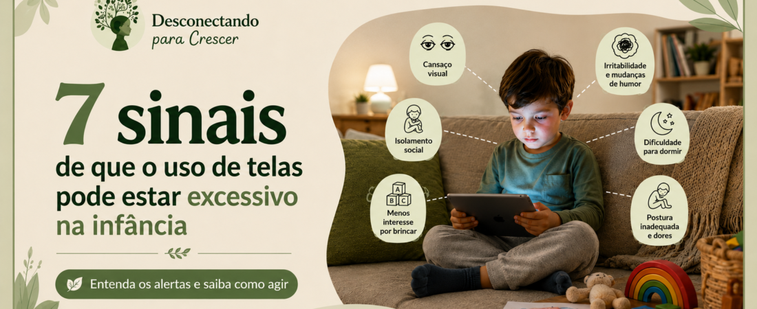 7 sinais de que o uso de telas pode estar excessivo na infância